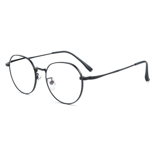 Junge alte Brille für Frauen, modischer Metallkomfort hochauflösende Ultra-Licht-importierte Lesebrille N688 Schwarz +300 Grad
