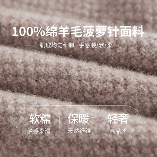 Shanshan wool sweater 100% sheep wool men's heavyweight thickened autumn and winter warm and soft close-fitting non-tie anti-pilling sweater