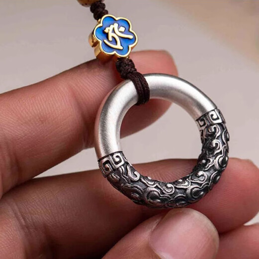 Leledi car pendant, auspicious cloud pattern safety buckle, men's and women's pendant, jewelry pendant rope, auspicious cloud pattern key chain
