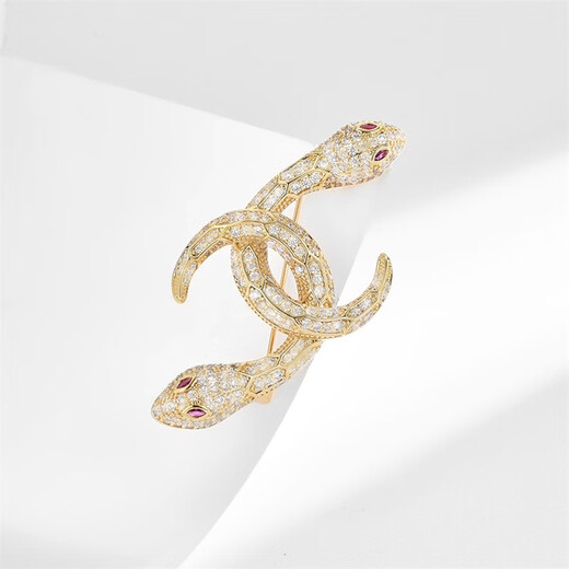 Marco Bizzarri European and American style brooch, fashionable winding snake-shaped brooch, high-end women's high-end light luxury snake animal zodiac corsage, anniversary gift to girlfriend, best friend's birthday, New Year's gift