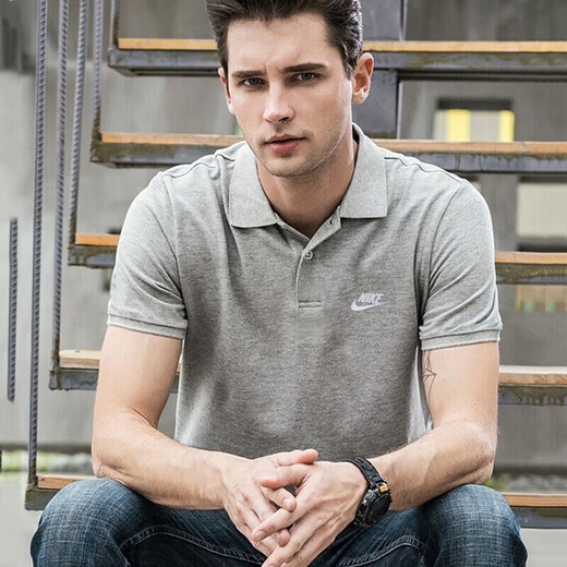 耐克（NIKE）短袖男装夏新款运动服翻领POLO衫纯棉针织透气运动T恤休闲上衣 FN3895-063 M