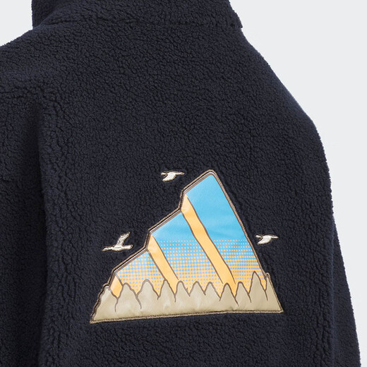 Adidas Children's Clothing 24 Winter Boys' Polar Fleece Jacket Children's Fun Printed Warm Loose Sports Jacket JC9358