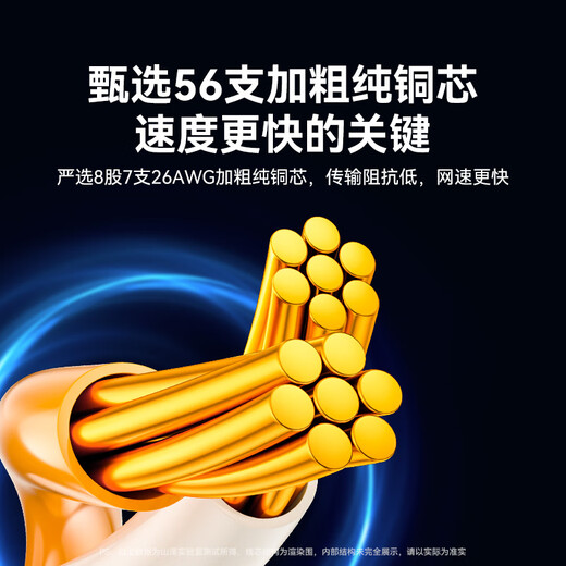 山泽 网线延长线 RJ45网口接头延长器 六类cat6类千兆网络宽带公对母接口双绞连接线纯铜 0.5米 605YC