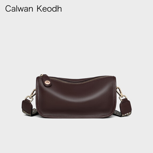 CALWAN KEODH斜挎包包女包真皮枕头包春夏小包高级感生日七夕情人节礼物送女友 【咖啡色】时尚百搭通勤包送老婆高级实用