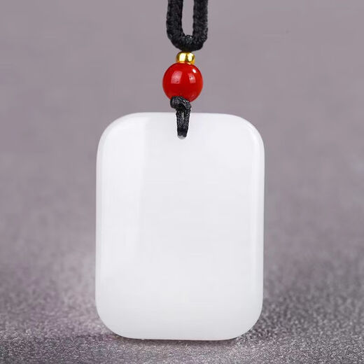 Fat Donglai's same style Hetian jade pendant, Hetian green jade duck egg blue, men's and women's blue and white jade pendant necklace, necklace, cyan