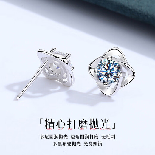 ALLOVE four-leaf clover sterling silver earrings, women's earrings, fashionable earrings, girls' birthday gifts for girlfriends and wives, women's models