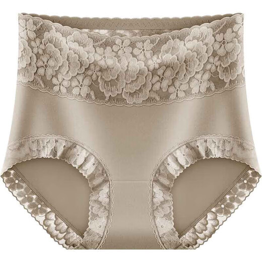 Meiya Tight Panties Women's Cotton Belly Controlling High Waist Lace Antibacterial Seamless Butt Lifting Body Shaping Briefs 3 Pack XL