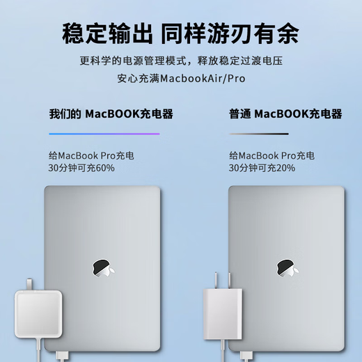 胜粒适用苹果笔记本电脑充电器45W适用Macbook iPad AirPro电源适配器线磁吸直头T型A1466 A1465 A1436 【升级款L型】60W丨弯头丨A1278/A1181