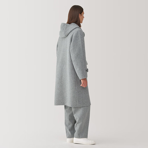 Muji Labo Men's Men's Cashmere Mlean Hooded Woolen Coat Veste d'hiver AF011A4A GREN LIGHT L (175 / 100A)