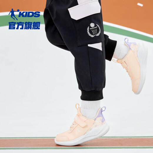 Jordan Girls Running Shoes Children's Winter Leather Sports Shoes Children's Shoes Light Pink/Pure Purple 31