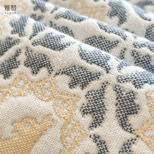 Yazan's new six-layer pure cotton gauze soft mat newborn baby bedding set innocence series flower cat 220*240cm extra large double sheet