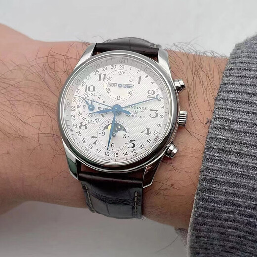 [Second-Hand 99 New] Longines Longines Swiss Watch berühmte Handwerksmanier-Serie Herren Uhr Automatische mechanische Uhr Mondphase L2.673.4.78.3 Durchmesser 40 Acht-Pin-Mondphase L687