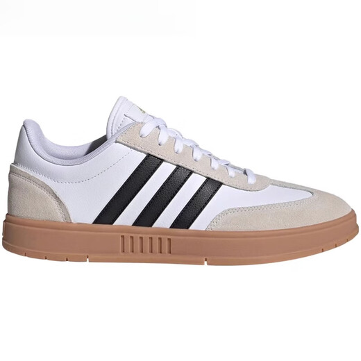 Adidas Clover Men and Women Soft Sole Shoes Training Shoes Sports et Chaussures de tête de lit en forme de T décontractées IE9044 JI1349 Semi-Transparent Sole épaisse blanche et noir 38