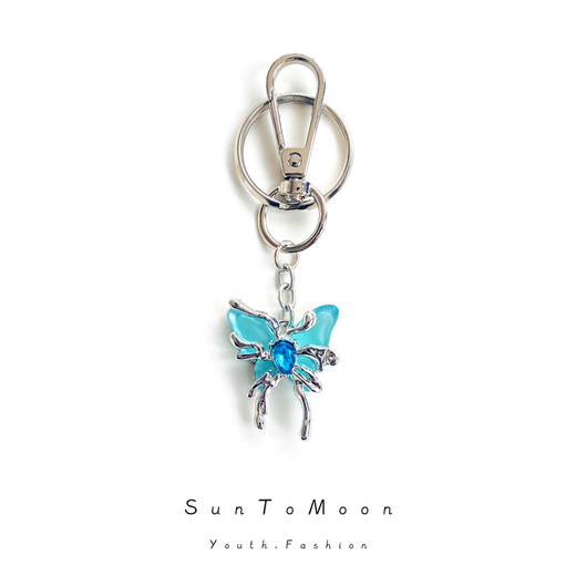 Suntomoon Fairy Butterfly personnalisé simple clé clés simples et frais petits bijoux filles meilleures sacs d'amis et cadeaux de pendentif papillon violet