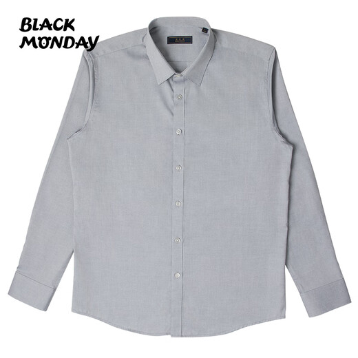 BLACKMONDAY high-end pure cotton shirt men's long-sleeved spring and autumn liquid ammonia anti-wrinkle iron-free men's business formal professional shirt men