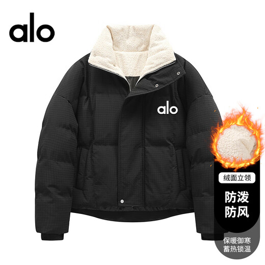 ALO YOGA outlet brand selected cotton coat men's winter short 2025 new casual thickened cotton coat black S