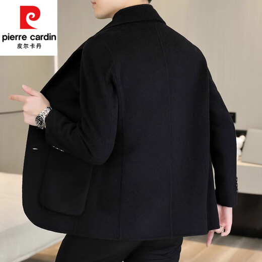 Pierre Cardin Frühling und Herbst Neue Wolle doppelseitig Tweed Anzug Jacke Herrenmantel Freier Geschäfte High-End-Tweed-Anzug Trend 88021 Light Grey 170