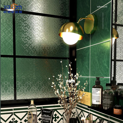 Xiluo retro frosted glass film window sticker bathroom anti-peeping light-transmitting opaque Begonia flower 60*200cm