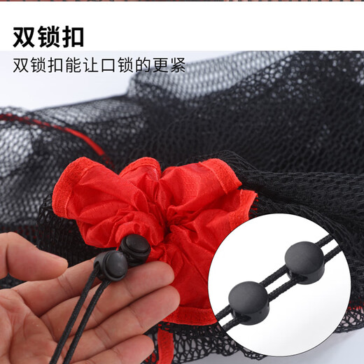 Huili Qiangmai fish protection net, dedicated for wild fishing, portable mini small quick-drying fisherman's fishing net, foldable fish net bag ground plug 60cm 1m - thin grain wheat fish protection/ground plug with bag