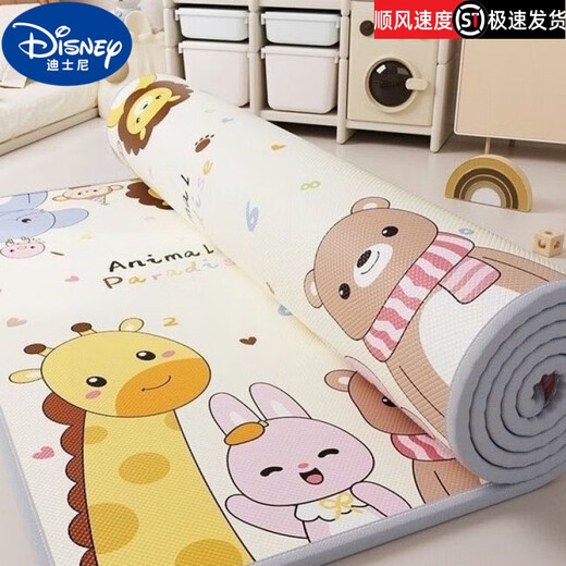 迪士尼（Disney）宝宝爬行垫家用婴儿整张爬爬垫加厚防摔无味儿童泡沫地板垫子 双面加厚1CM【厚度适中】 0.9米X1.4米【无甲醛】