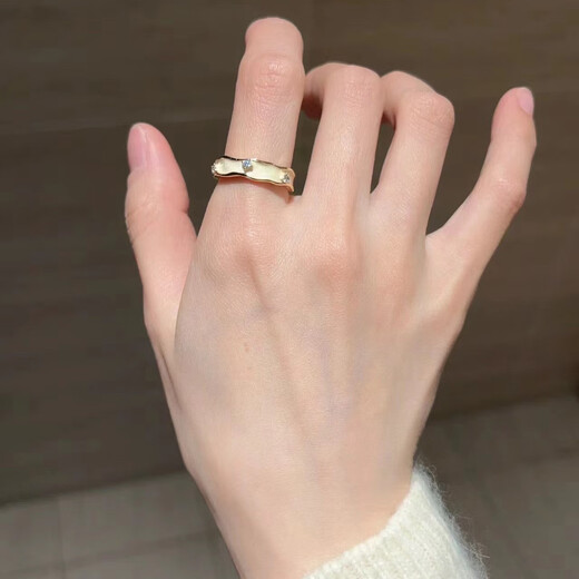 Anneau de papillon émail à l'huile pour les femmes avec un sentiment de luxe et de couleur, un anneau à la mode et polyvalent de la célébrité Internet J3886