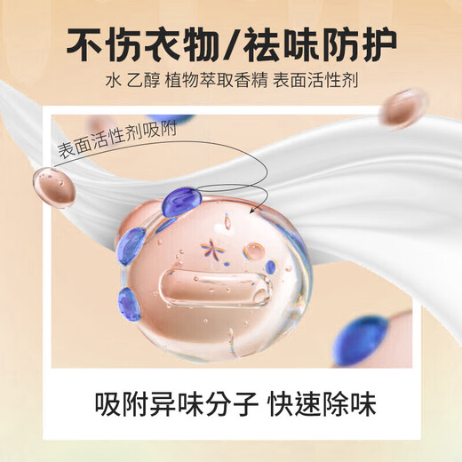 MLECON European Clothes Deodorizing Spray Clothing Fragrance Deodorizing Spray Down Jacket Deodorizing Agent to Remove Hot Pot Smoke Smell 200ml