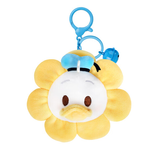 Disney (Disney) Donald Duck Flower World Anhänger Puppe Plüsch Spielzeug Süßes Schlüsselbund -Hängern -Schultasche, um die besten Freunde kleine Geschenke für Frauen zu geben