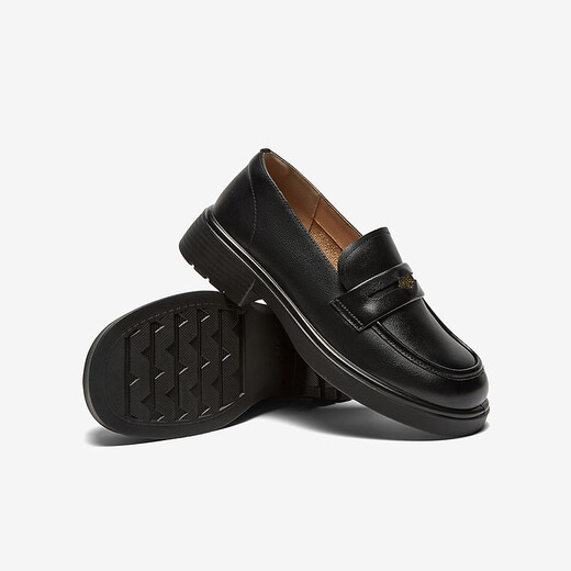 Best 24 Automne Shopping Mall Som Style Modage de style collégial Chaussures pour femmes à talons épais A3512CA4 Black 37