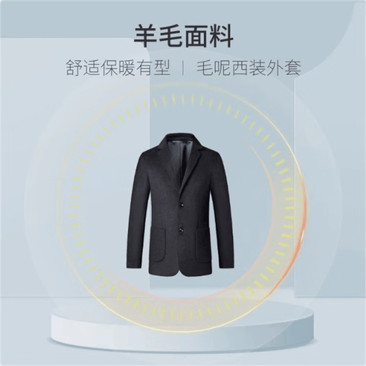 LILANZ Men's Wool Suit Men's 2025 Autumn and Winter Business Casual Woolen Coat Suit No-Iron Men's Jacket Black M 170