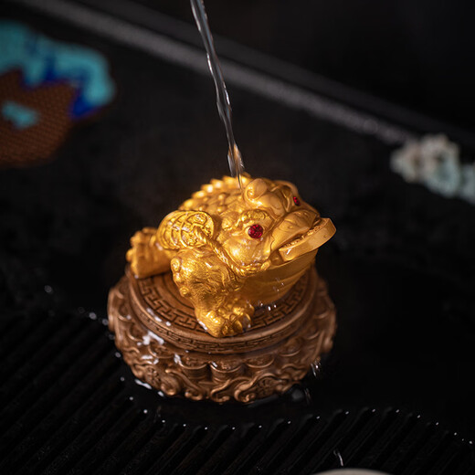 Suxitang Color Changing Tea Pet Boutique Can Keep Time Comes Turn Tea Table Tea Table Rotating Ornament Pet Tea Play Golden Toad Toad Pi Xiu Time Come Turn Pi Xiu Green