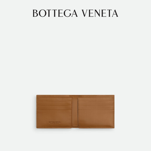 BOTTEGA VENETA[礼物]葆蝶家男士Cassette双折钱包bv钱包卡包 原木色/自然色 均码