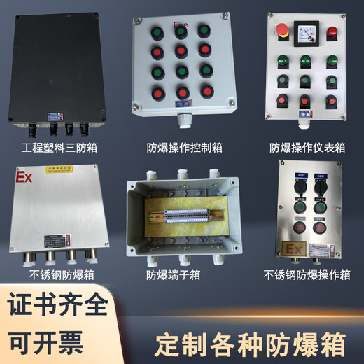 Explosion-proof junction box box operating column module box control box box electrical box empty box terminal button distribution box anti-corrosion box 300*300*150 openings are calculated separately
