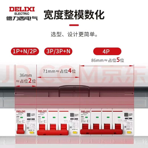 Delixi Electric leakage protector 2P 20A DZ47SLES small household miniature circuit breaker main switch air switch air switch with leakage protection