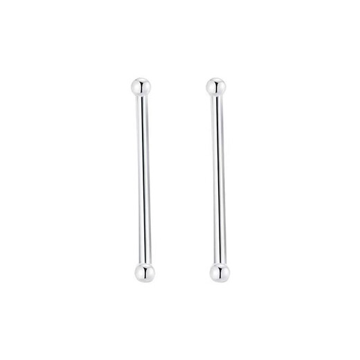 Daiyan 999 silver earrings for pierced ears for women, silver beans, compact mini double-headed ear sticks, ear bone nails, simple earrings for men, one pair in each of three sizes, 3 pairs of earrings