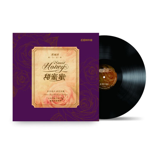 Yunya wedding gift for newlyweds, wedding and engagement, vinyl record player, bluetooth audio, living room ornaments, housewarming gift, sweet honey record 12 inches