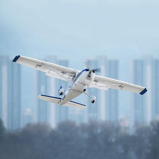 FMS航模1500mm赛斯纳Cessna 182电动遥控固定翼飞机新手入门训练机 红色 PNP+浮筒+XT60电池插头