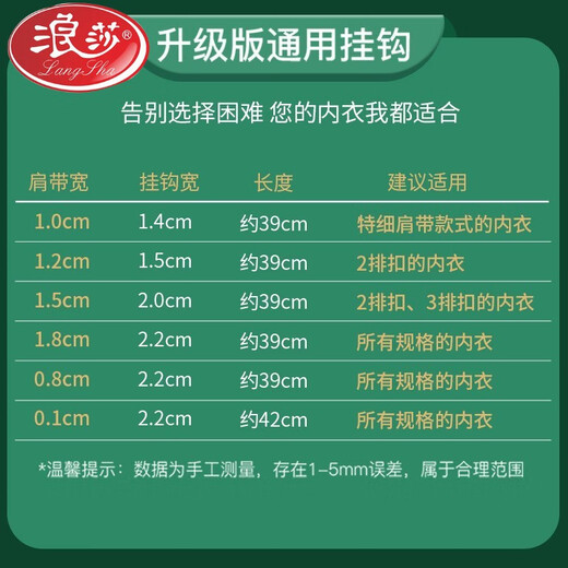 浪莎（LangSha）透明肩带女士隐形无痕防滑一字领文胸吊带内衣不勒防滑配件可外露 1.8cm【独立包装】两对