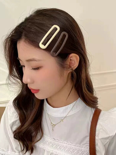 Morandi color BB clip, practical and versatile bangs clip, hair clip for girls, broken hair in front of forehead, hair clip, hair clip, hair clip, fashionable hair clip, black 2 pack