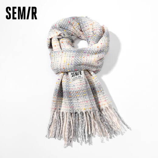 Semir scarf women's autumn and winter plaid shawl women's warm scarf New Year's Christmas birthday gift for girlfriend gift box