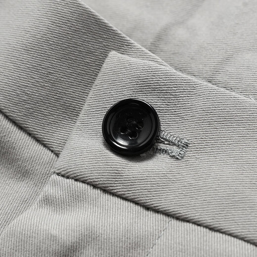 Woodpecker (TUCANO) casual pants men's plush business cotton straight slim solid color versatile long suit pants men's black 32