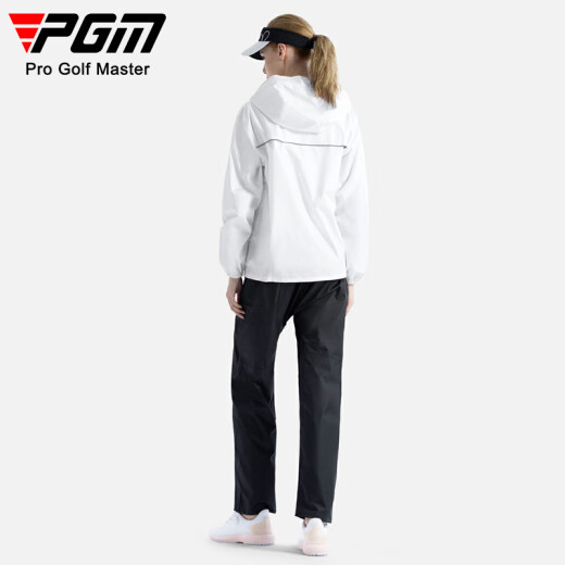 PGM高尔夫套装男女款雨衣防雨全身装备上衣裤子整套服装 YF688-白色 L