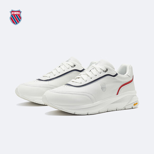 盖世威（K·SWISS）男女运动鞋春季新款透气舒适缓震休闲鞋9274-US 113温布尔登白/海军蓝/盖世红 41