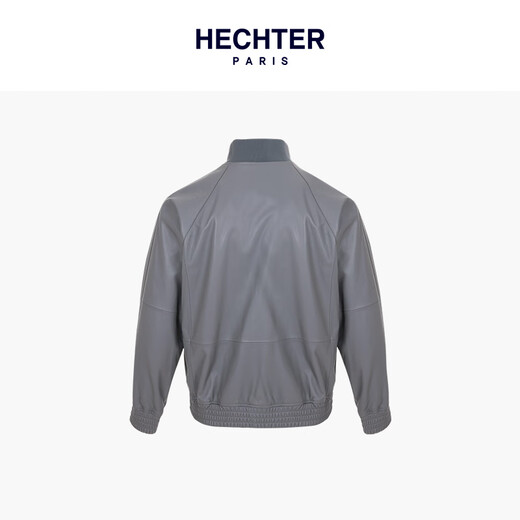 丹尼爱特（DANIEL HECHTER）【商场同款】真皮皮衣男帅气立领羊皮革轻奢外套男DF12004 暗灰 M (48)