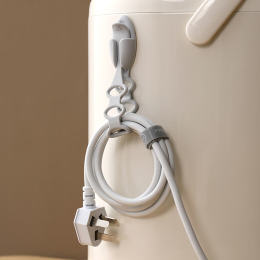 Yuanjia Plug Fixer Küchenwickler Mobile Ladekabel Datenkabel Organisation Netzwerk Leitungsleitungsspeicher D Hellgrau [starker Rückenkleber] Lichtbogenförmiger Klick