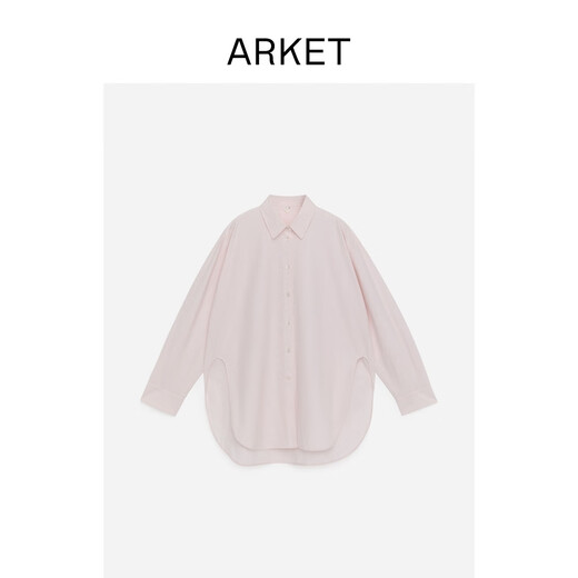 ARKET Women's Pure Cotton Loose Button Shirt Light Pink Autumn New Style 1328783001 Light Pink XS 160/80A