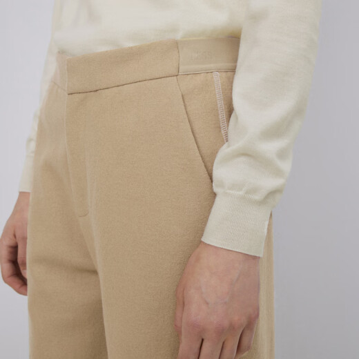 Weniger einfacher gerade Pendlerwolle lose Freizeithosen für Frauen 2nae12240 253/Tee Khaki S