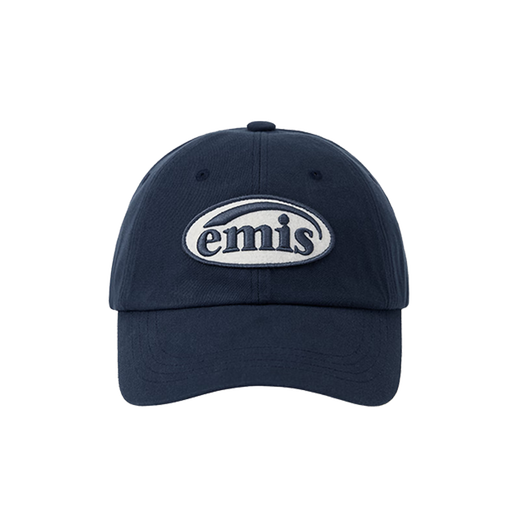 EMIS hat couple casual and fashionable soft top cap cap same color Coke logo navy blue baseball cap same color badge baseball cap - navy blue