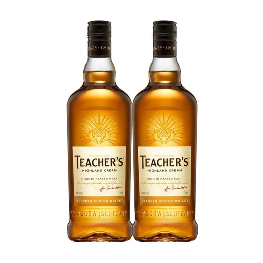 醍池（TEACHER'S） 苏格兰 调和威士忌 洋酒 原瓶进口  醍池威士忌700ml*2瓶-裸瓶