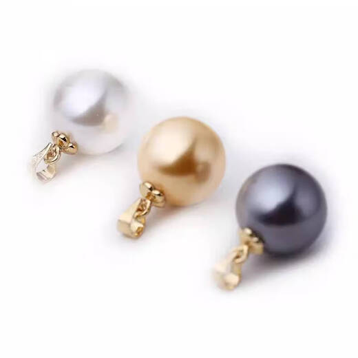 Fat Donglai quality pearl pendant single without chain necklace silver buckle head plated with 18 gold shell beads single bead women's pendant white gold holder