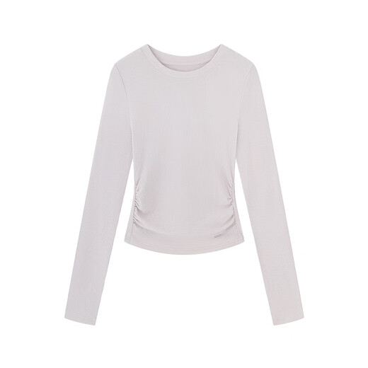 Yottoy merino wool slim long-sleeved top women's Pilates yoga clothing training fitness base clothing smoke gray S